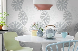 Обои 54175-1 фото в интерьере кухни превью