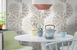 Обои 54175-3 фото в интерьере кухни превью