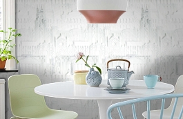 Обои 54194-1 фото в интерьере кухни превью