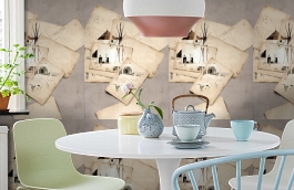 Обои 54202-2 фото в интерьере кухни превью