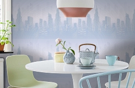 Обои 54210-3 фото в интерьере кухни превью