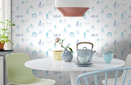 Обои 54278-2 фото в интерьере кухни превью