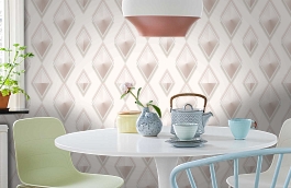 Обои 54314-3 фото в интерьере кухни превью