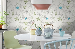 Обои 54316-2 фото в интерьере кухни превью