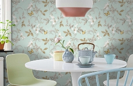 Обои 54316-4 фото в интерьере кухни превью