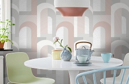 Обои 54318-3 фото в интерьере кухни превью