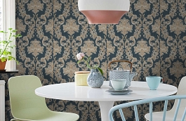 Обои 6808-5 фото в интерьере кухни превью