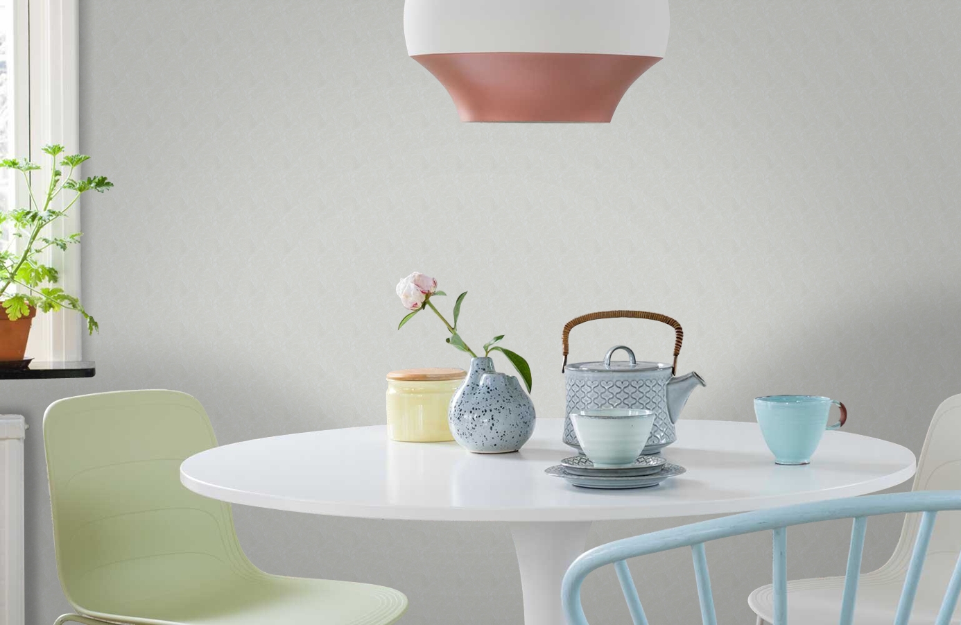 Обои 7014-1 фото в интерьере кухни