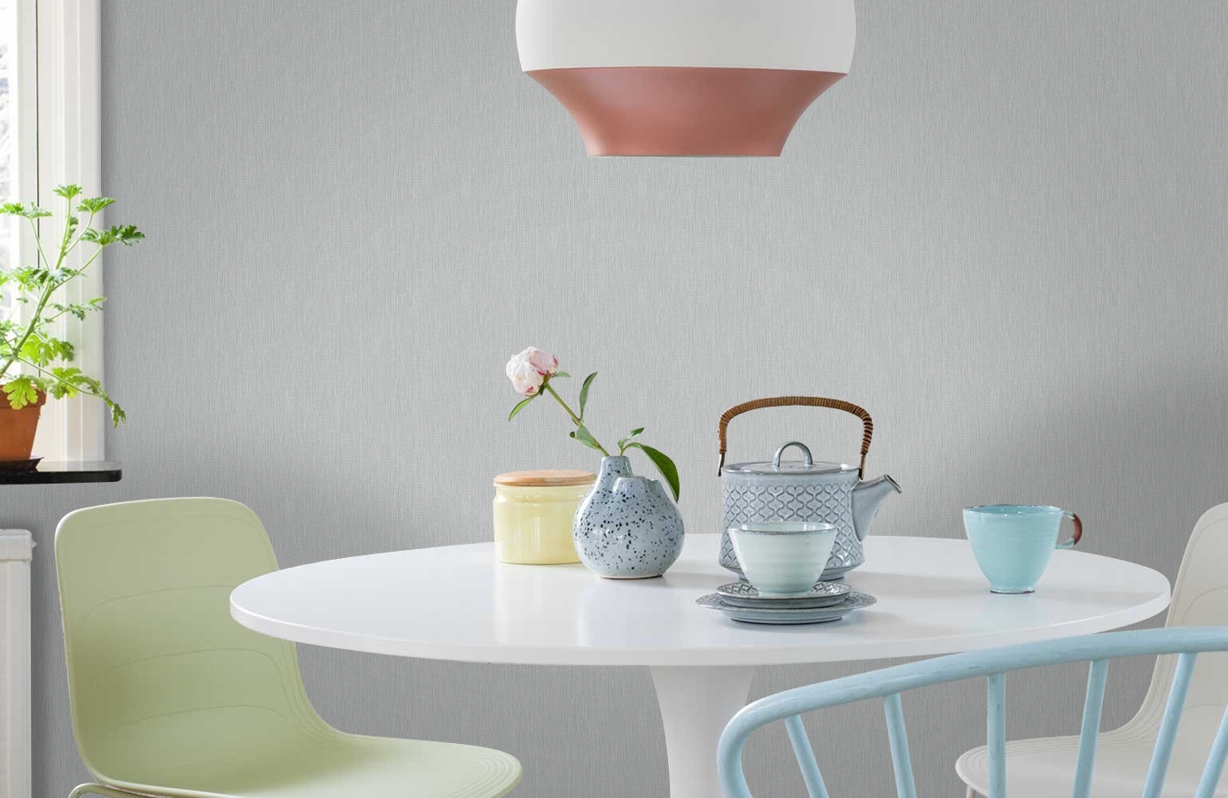 Обои 7018-7 фото в интерьере кухни