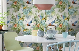 Обои 9905-3 фото в интерьере кухни превью