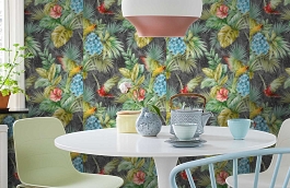 Обои 9905-4 фото в интерьере кухни превью