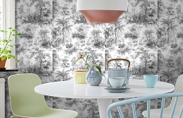 Обои 9909-1 фото в интерьере кухни превью