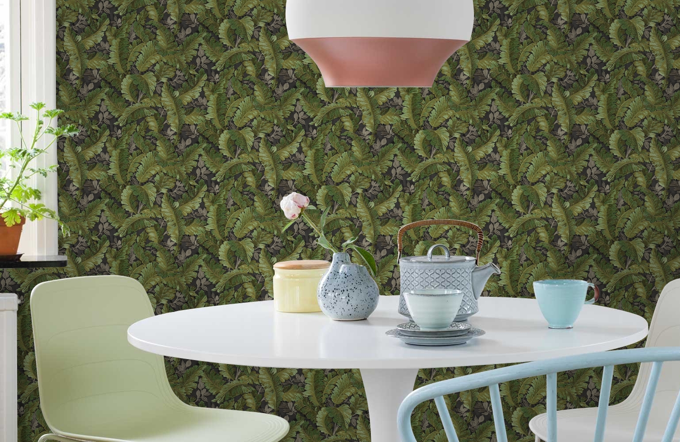 Обои RDT2201-6 фото в интерьере кухни