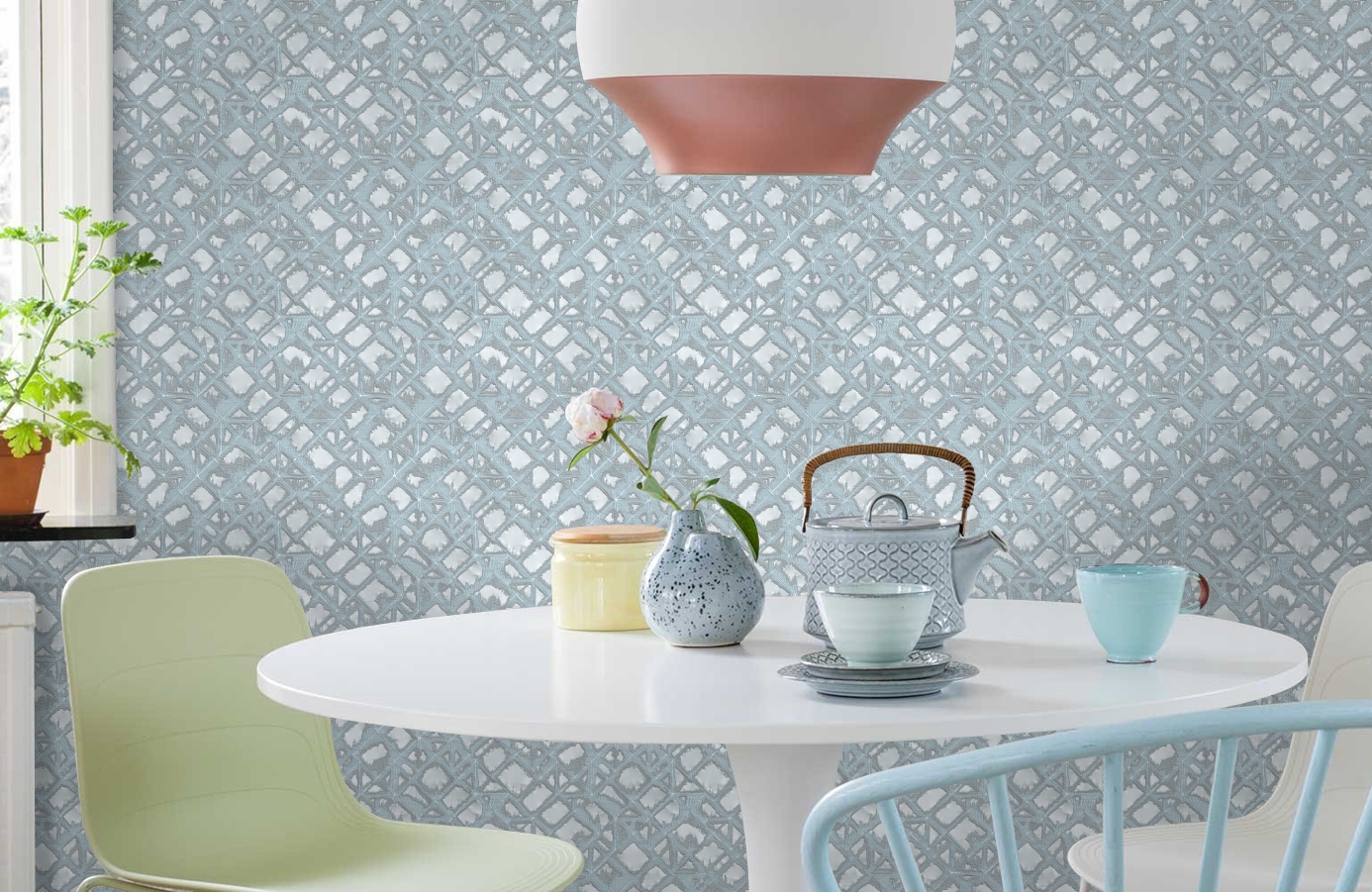 Обои RDT2202-8 фото в интерьере кухни