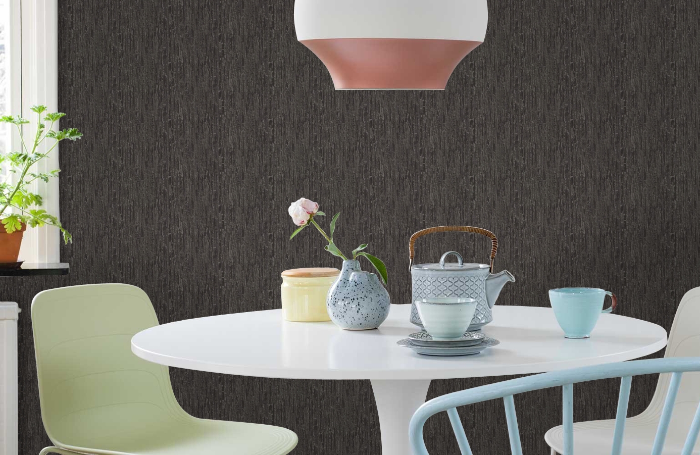 Обои RDT2203-7 фото в интерьере кухни