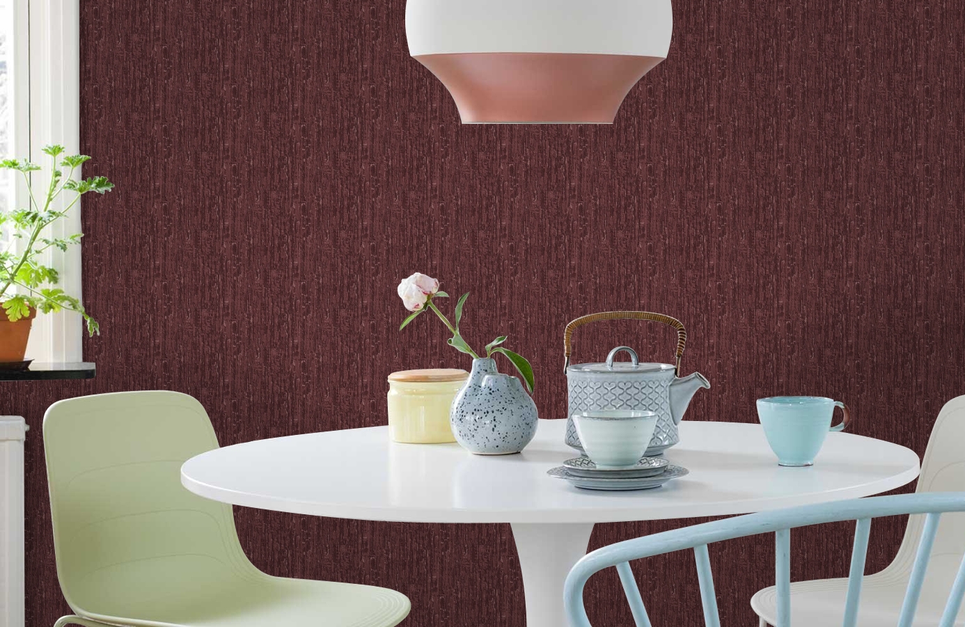 Обои RDT2203-9 фото в интерьере кухни