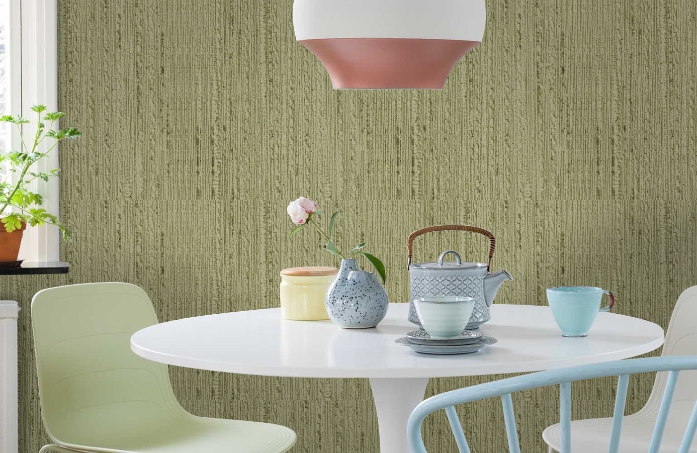 Обои RJC4010-6 фото в интерьере кухни Обои RJC4010-6 фото в интерьере кухни