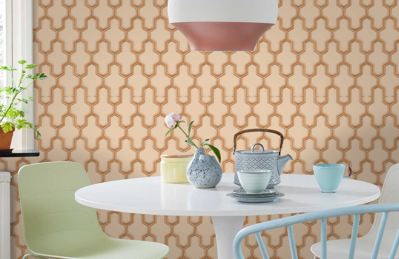 Обои RST1603-5 фото в интерьере кухни