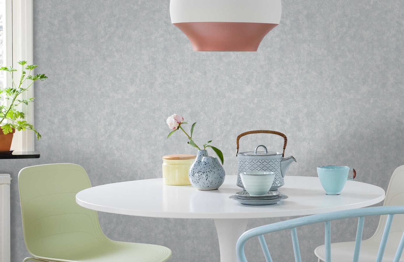 Обои RST1608-11 фото в интерьере кухни