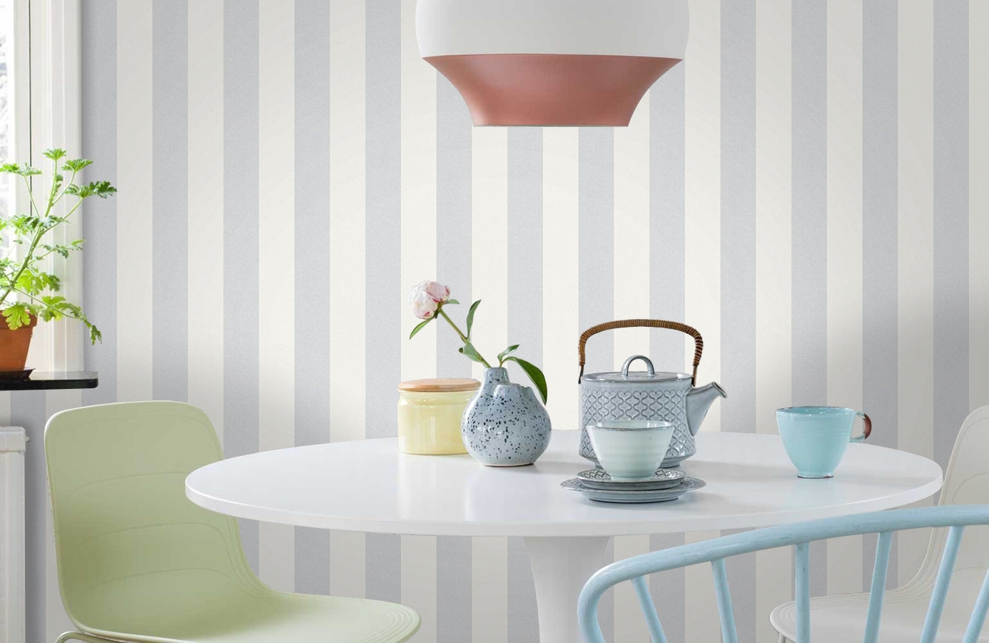 Обои 2476-12 фото в интерьере кухни