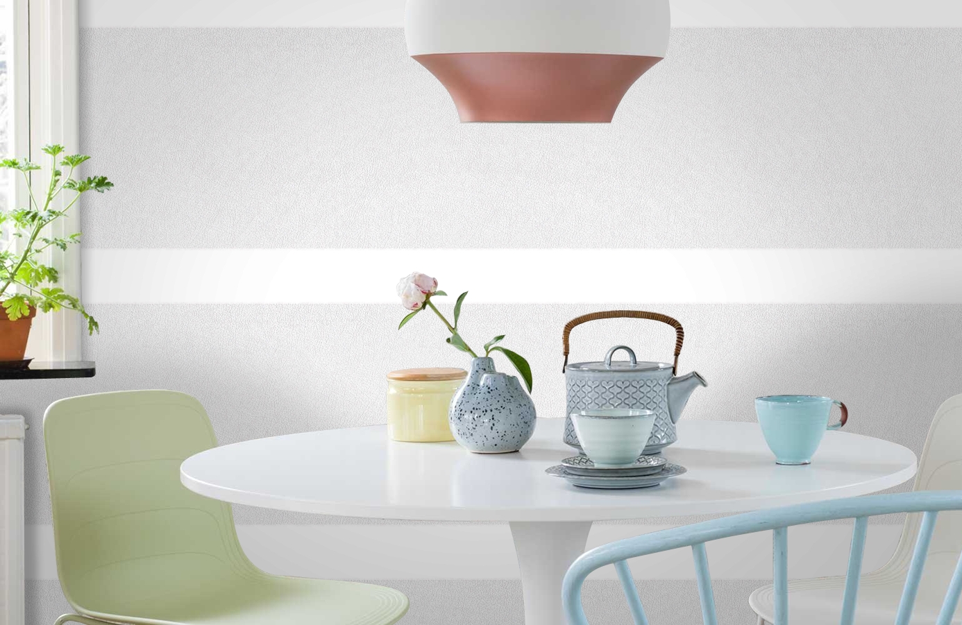 Обои 9293-10 фото в интерьере кухни