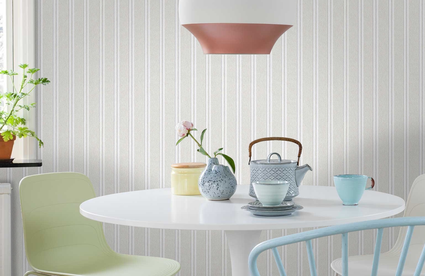 Обои 9670-15 фото в интерьере кухни