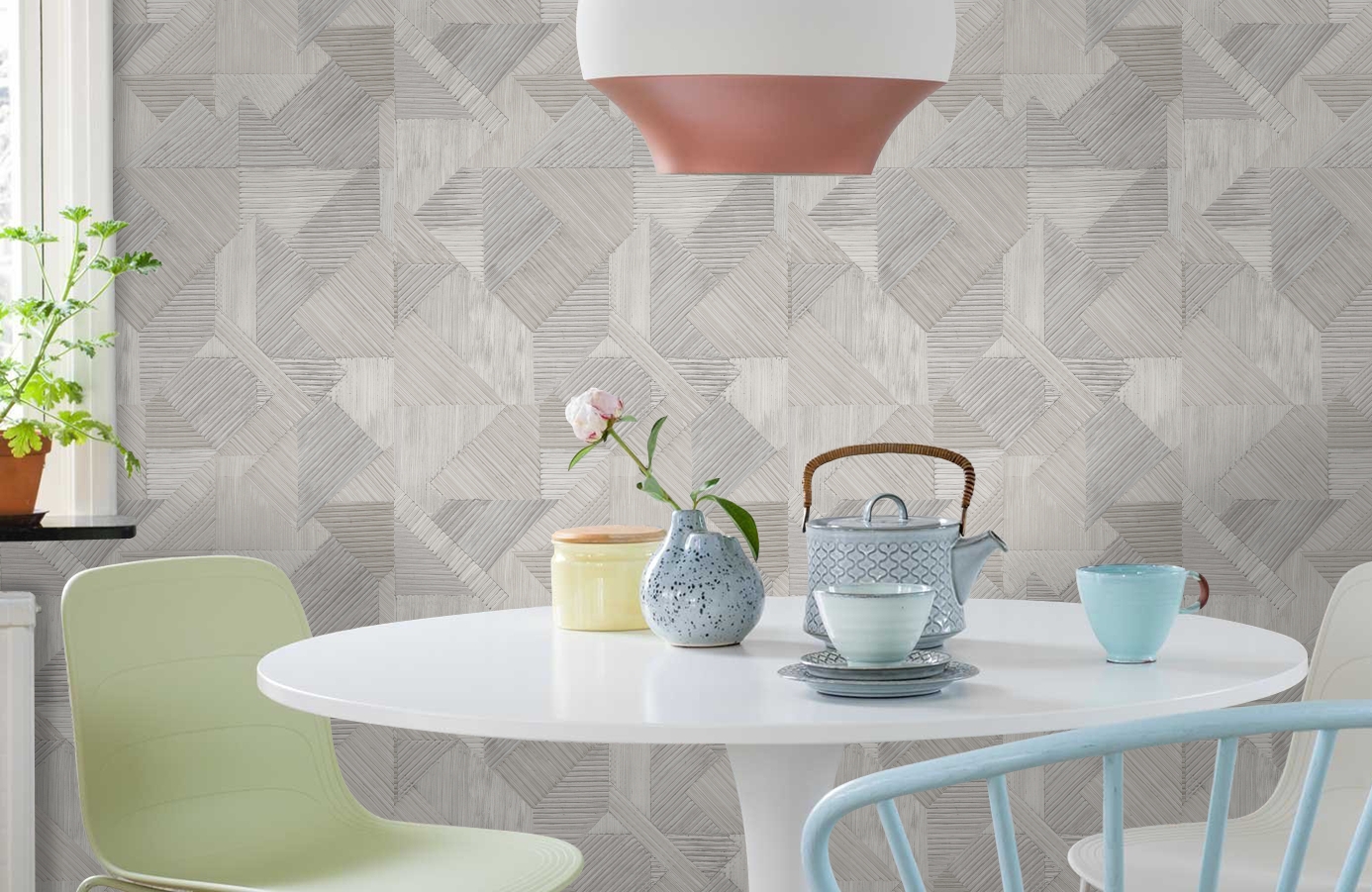 Обои 101606 фото в интерьере кухни