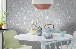 Обои 38380-06 фото в интерьере кухни превью