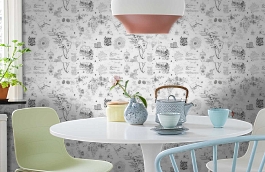 Обои 888611 фото в интерьере кухни превью