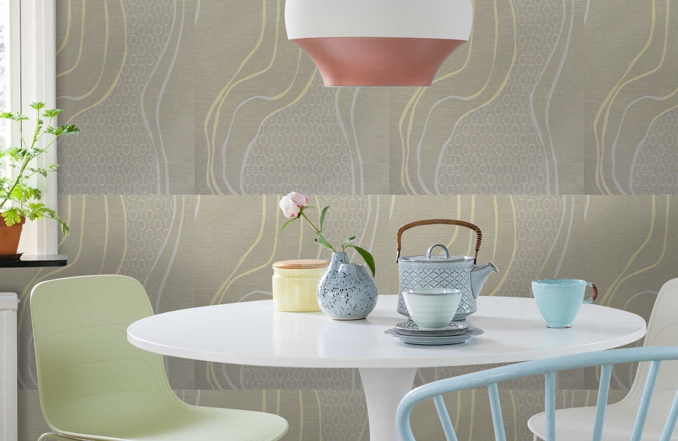 Обои 54102 фото в интерьере кухни