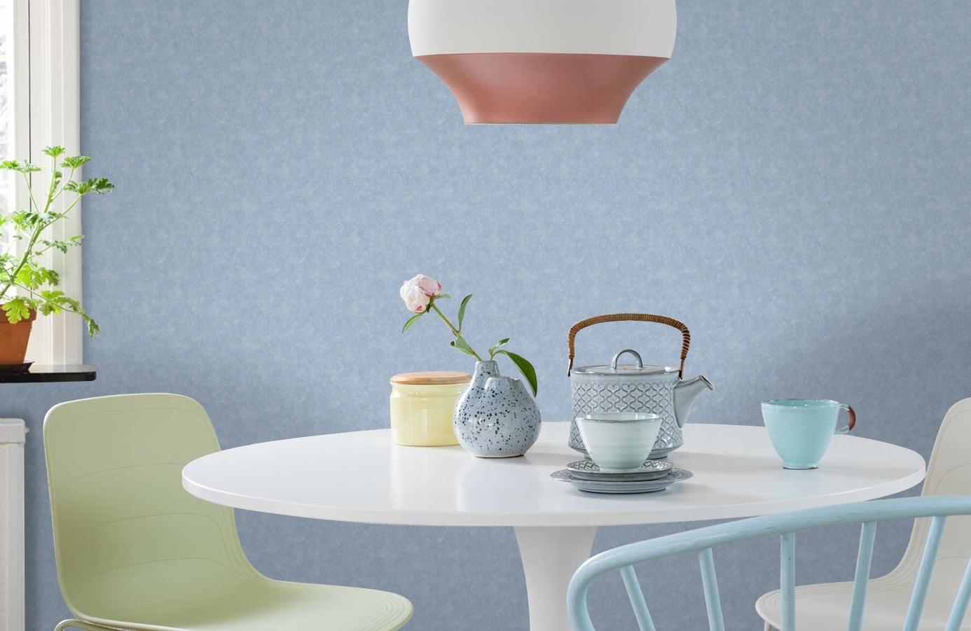 Обои 84217-8 фото в интерьере кухни