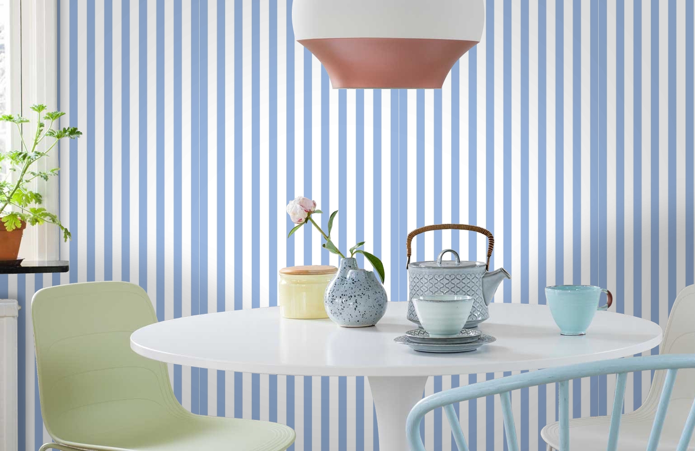 Обои 84245-6 фото в интерьере кухни