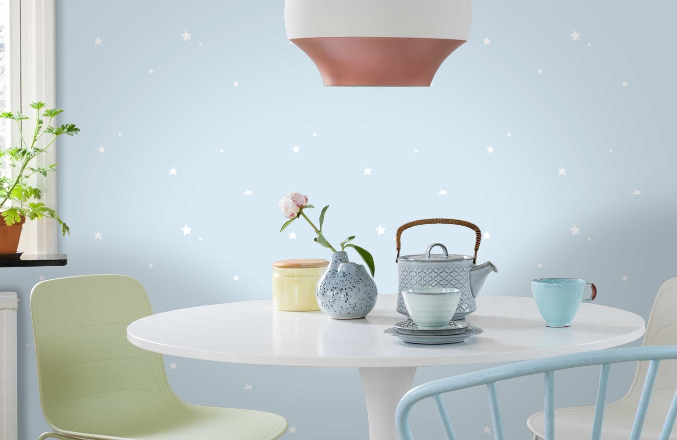 Обои 84247-6 фото в интерьере кухни