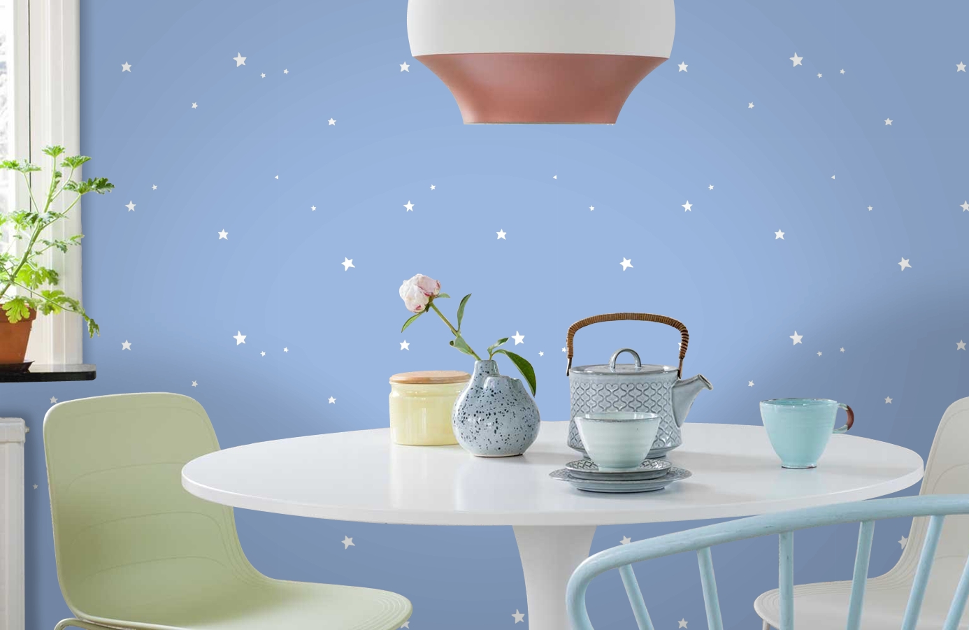 Обои 84247-8 фото в интерьере кухни