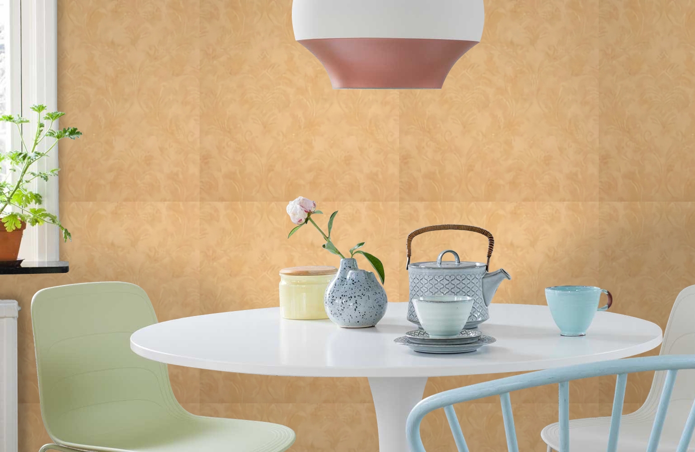 Обои 8012 фото в интерьере кухни