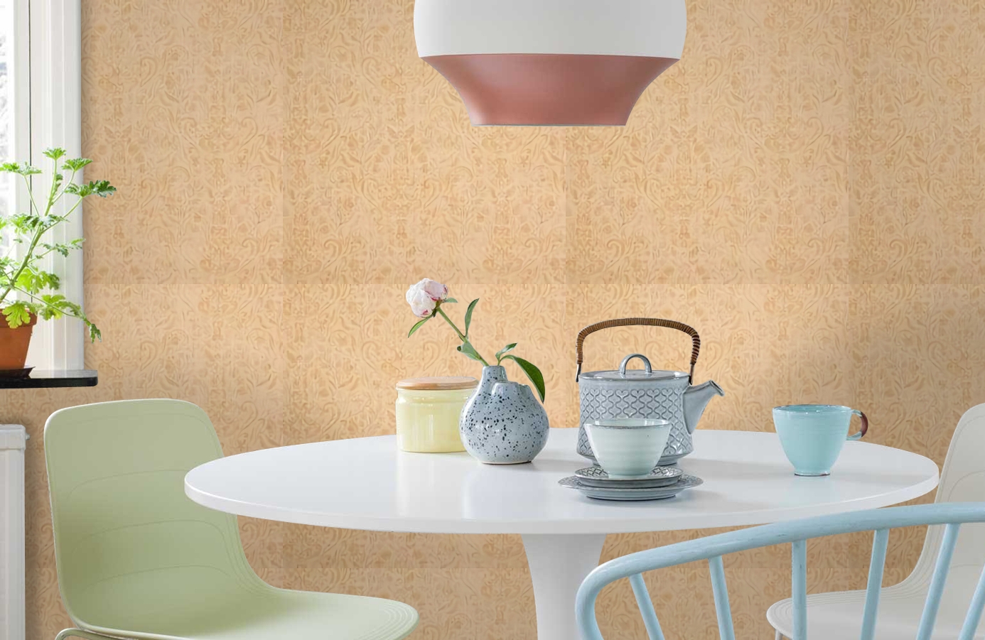 Обои 8032 фото в интерьере кухни