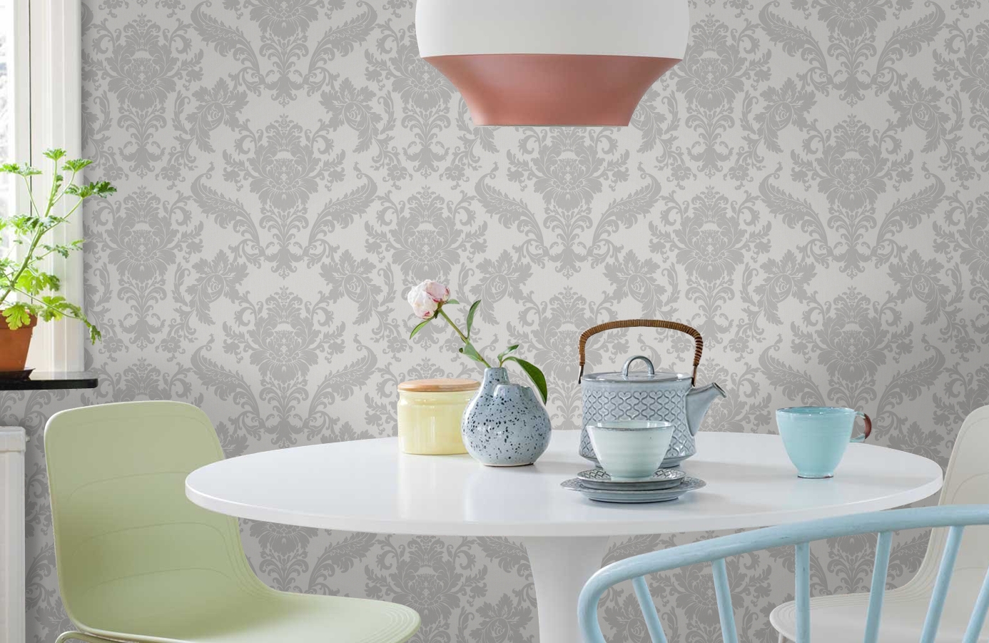 Обои AD2005 фото в интерьере кухни