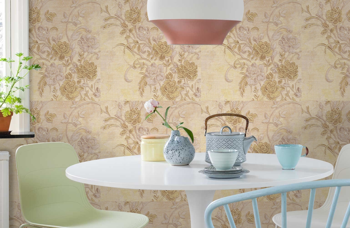 Обои 80935 фото в интерьере кухни