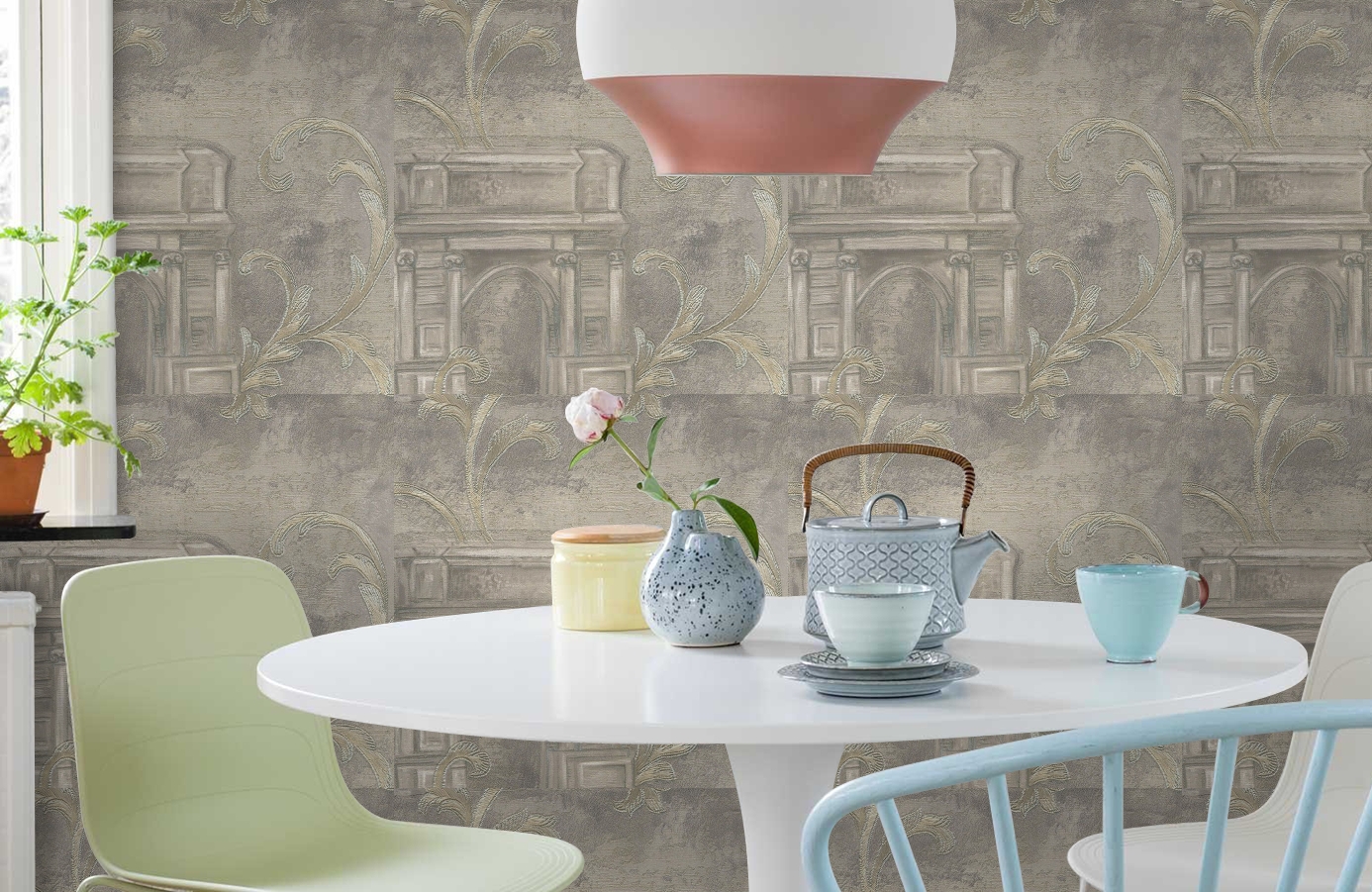 Обои 81107 фото в интерьере кухни