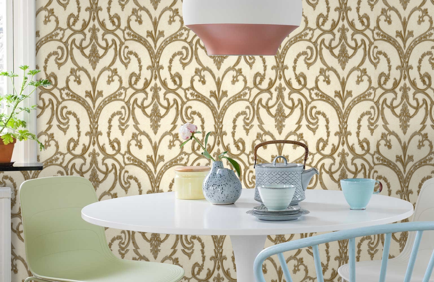 Обои 81402 фото в интерьере кухни