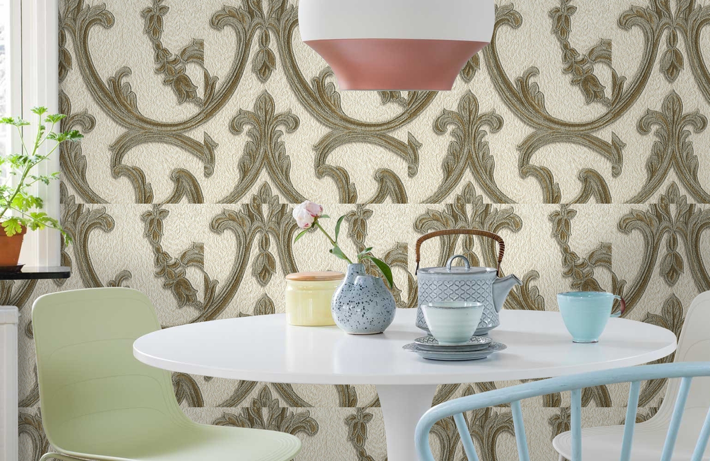 Обои 81402 фото в интерьере кухни