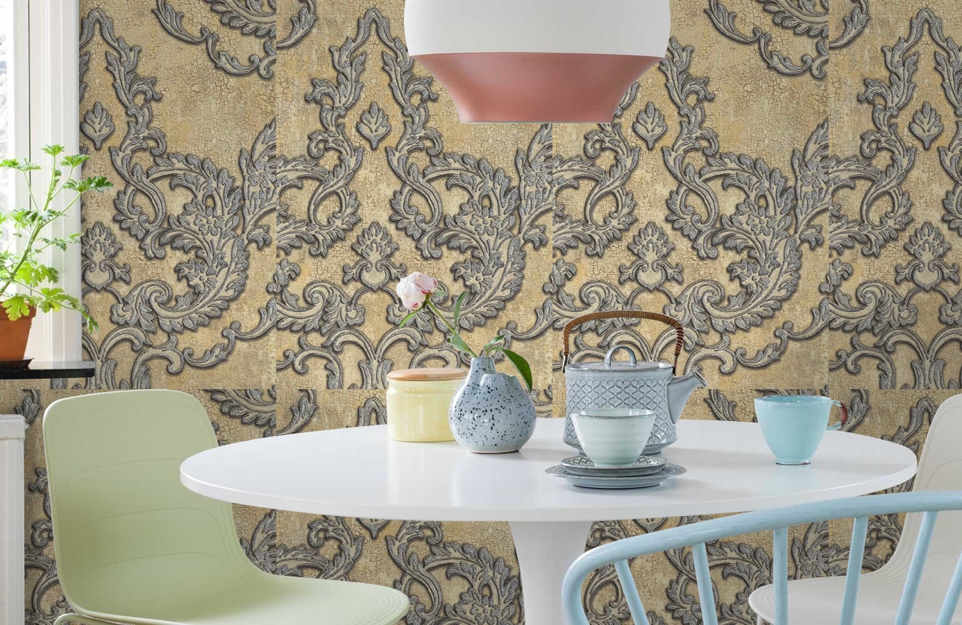 Обои 81804 фото в интерьере кухни