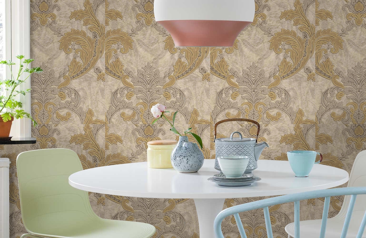 Обои 81852 фото в интерьере кухни