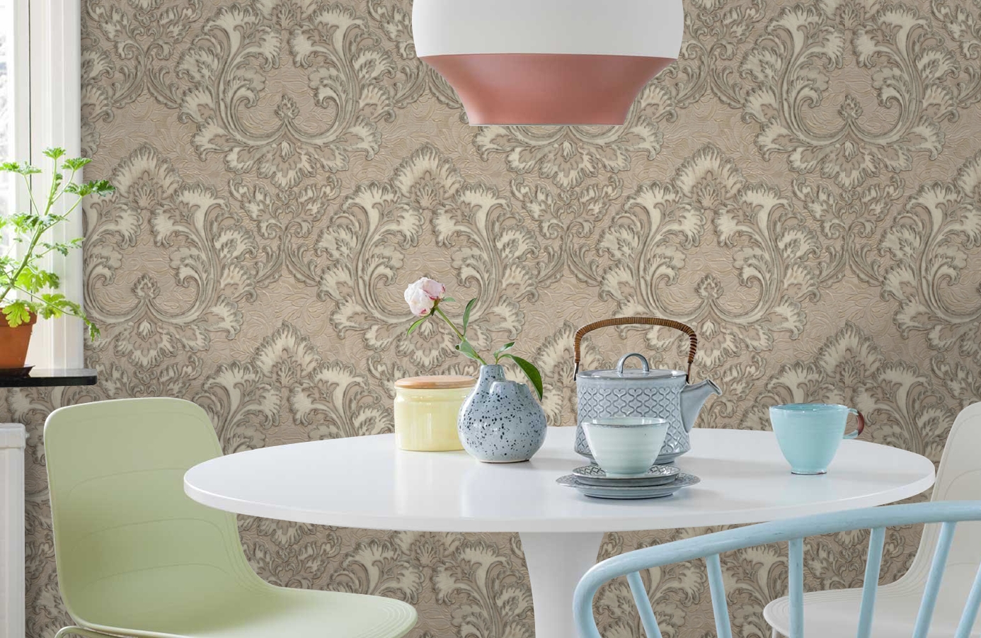 Обои 81929 фото в интерьере кухни