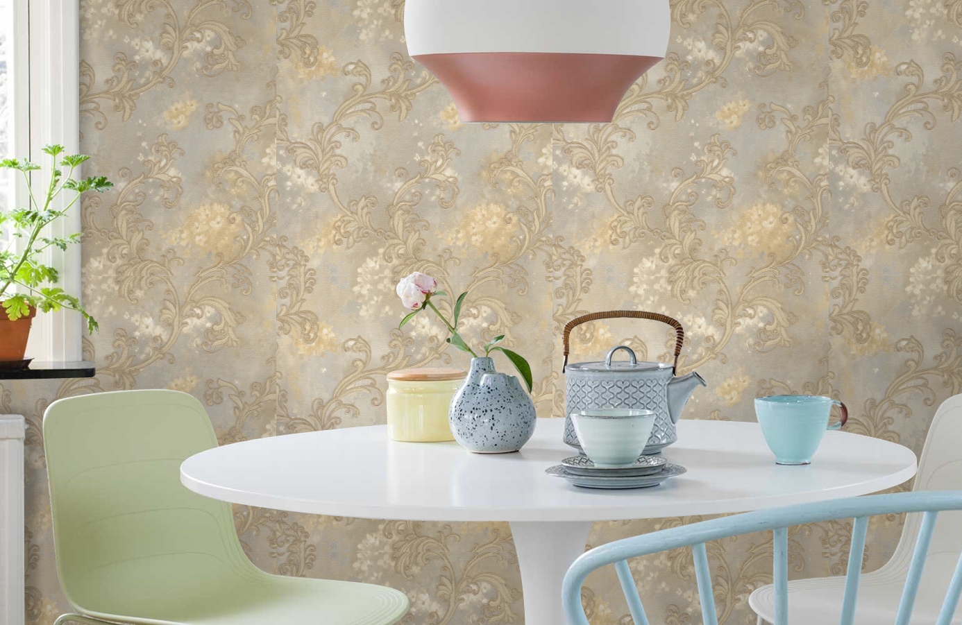 Обои 82201 фото в интерьере кухни