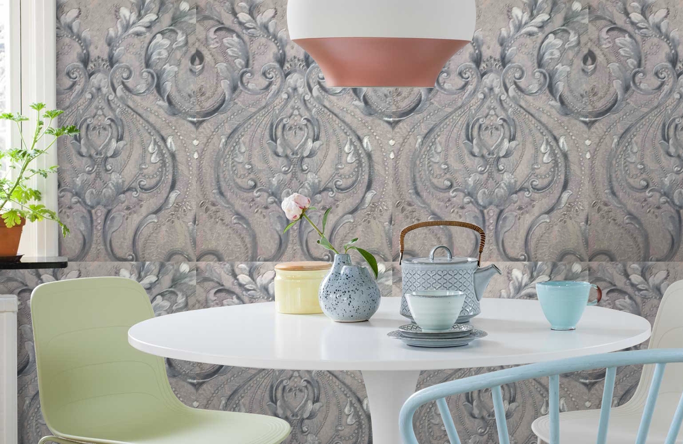 Обои 82434 фото в интерьере кухни