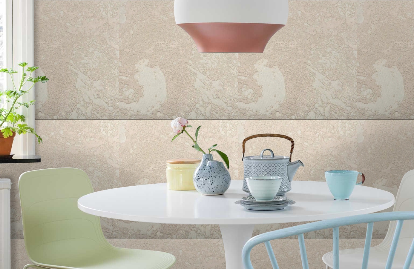 Обои 82696 фото в интерьере кухни