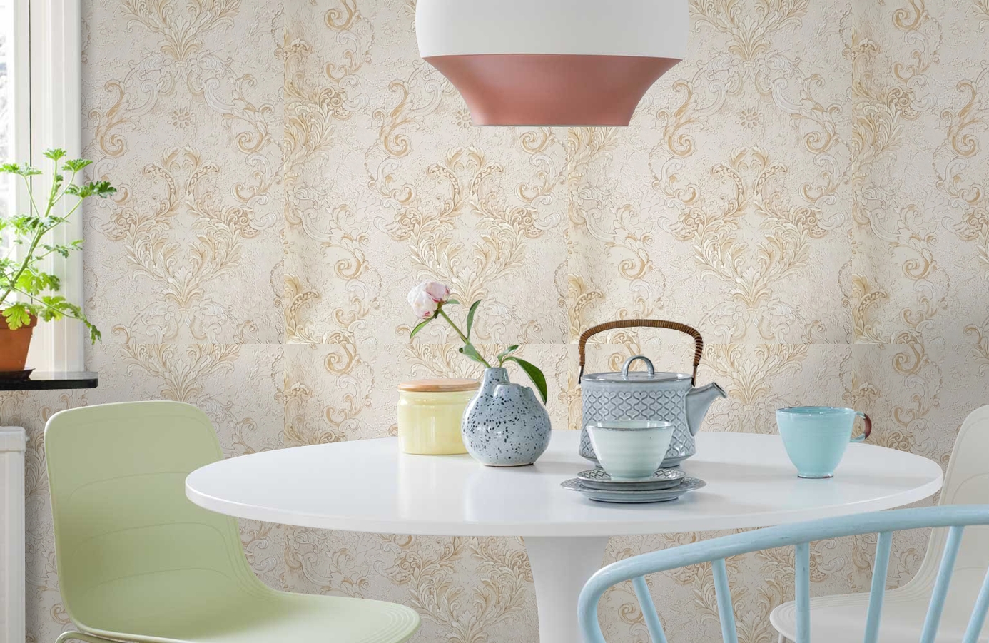 Обои 82807 фото в интерьере кухни