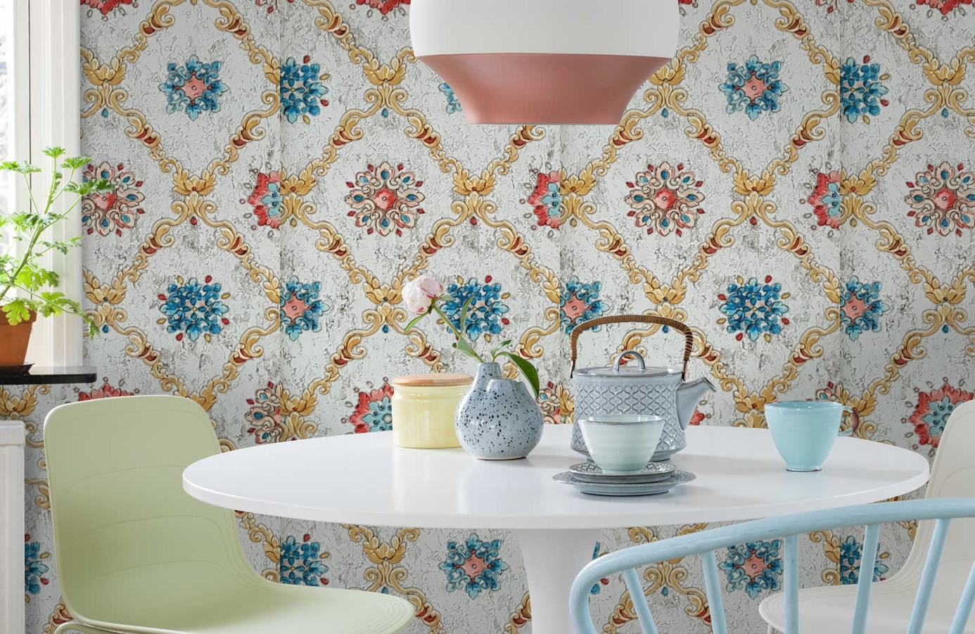 Обои 82818 фото в интерьере кухни