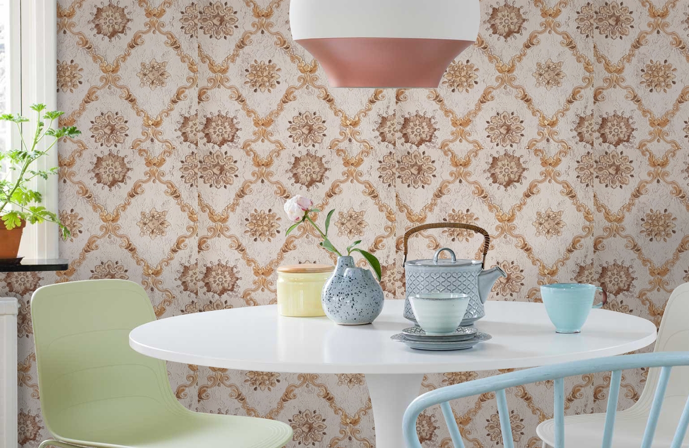 Обои 82825 фото в интерьере кухни